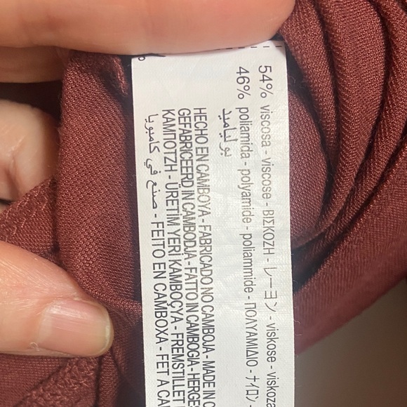 Zara Deep Rust Wrap Long Sleeve Blouse 
Size Medium - Picture 4 of 7